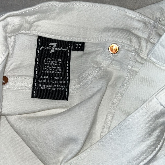 7 For All Mankind, LeAnkle Skinny Jeans, Size 27, color White EUC - Picture 3 of 3